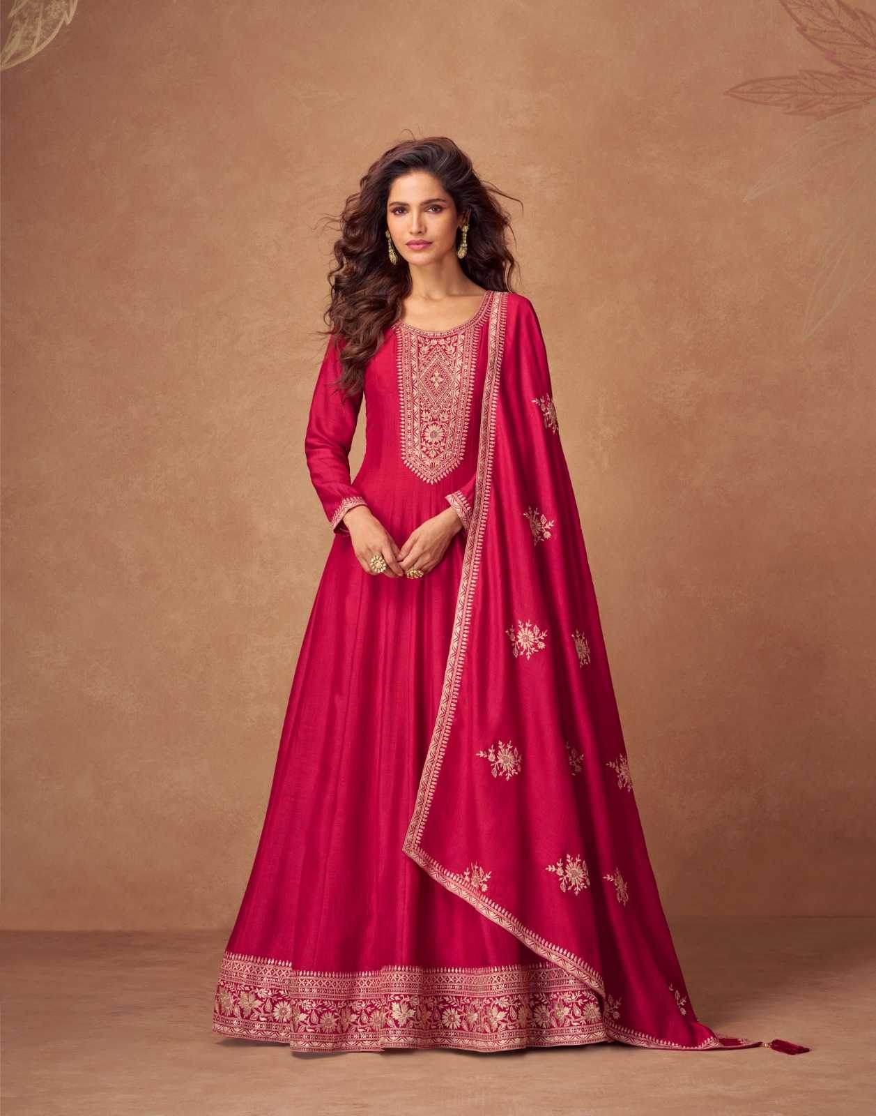 Premium Silk Anarkali Party Gown - MYLUXURY LANE ENTERPRISE